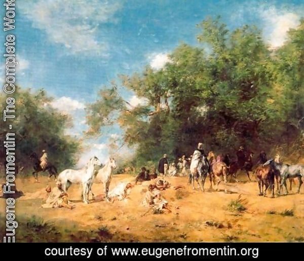 Eugene Fromentin - Arab Horsemen Resting