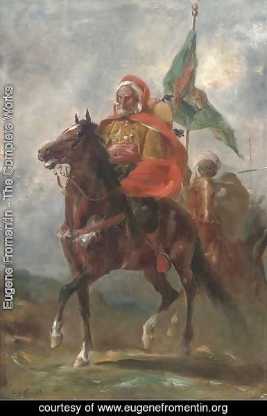 Eugene Fromentin - An Orientalist chieftain on horseback