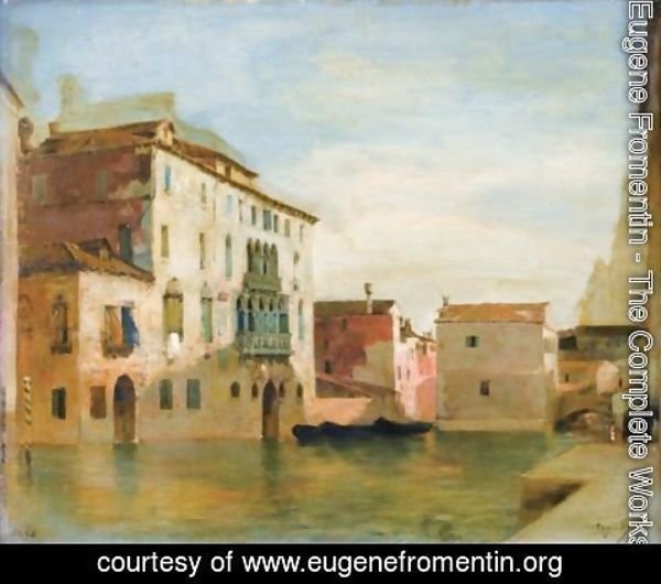 Eugene Fromentin - View Of A Canal In Venice